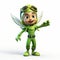 Super Hero Happy Cricket Cartoon Costume - Green Flies Costume