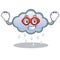 Super hero rain cloud character cartoon