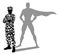 Super Hero Soldier Silhouette Superhero Shadow