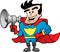 Super Hero Talk in Megaphone