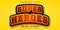 Super heroes text, cartoon style editable text effect