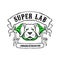 Super Labrador Retriever Dog Wearing Green Cape