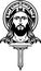Super lovely Holy Christ emblem vector art