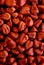 Super macro shot of exotic background annato seeds fom Africa in details very close. achiote paste for cooking and for coloring fo