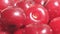 Super macro video, Juicy bright red cherries, fresh tasty berries, fruit for background