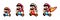 Super Mario character set icons