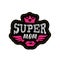 Super Mom. Print or patch for t-shirt with lettering. Happy moth