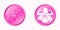 Super mom round pink buttons set