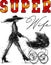 Super Mom, Wife Hand Drawn Digital Illustration, Mother`s Day and Birthday Gifts, Tshirt Prints