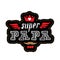 Super Papa - t-shirt print. Happy father`s day. Vector illustrat