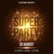 Super party. Luxurious invitation card. A golden flash with gold dust. Night party. Enter your DJ and club name. Poster for your p