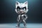 Super Paws Unleashed: A 3D-Generated Cat\\\'s Heroic Transformation on Dark Gradient Background