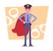 Super policeman at duty