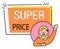 Super Price on Sale, Woman on Promotion Poster