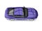 Super purple modern muscle car - top down view