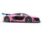 Super race car - fuchsia and soft blue color scheme - beauty shot