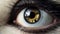 Super Realistic Panda Eye - Dark Gold And White Daz3d Render