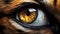 Super Realistic Tiger Eye: Hyper-detailed Avian-themed Futuristic Optics
