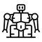 Super robot icon, outline style