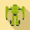 Super robot transformer icon, flat style