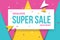 Super Sale Banner Template. Sale Banner Design. Abstract Sale Banner.