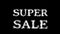 Super Sale cloud text effect black isolated background