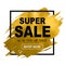 Super sale golden baner concept - vector