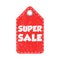 Super sale hang tag. Vector illustration