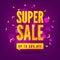 Super Sale special offer. End of season special offer banner.