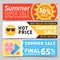 Super sale summer vector banners