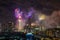 Super Sonic Firework Celebration show on January1,2018 during Bangkok Countdown 2018 at CentralWorld Square,Ratchaprasong Intersec