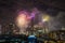 Super Sonic Firework Celebration show on January1,2018 during Bangkok Countdown 2018 at CentralWorld Square,Ratchaprasong Intersec