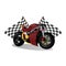 Super sport extreme red bike motorcycle