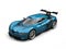 Super sports car - dark metallic teal color with black panels and details