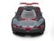 Super sports car - slate gray with metallic cherry red side panels and rear wing - front view