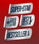 Super star, best seller - sale stickers