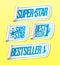 Super star, best seller - sale stickers