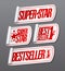 Super star, best seller - sale stickers