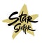 Super star lettering illustration. Hand drawn phrase. Handwritten modern brush calligraphy