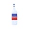 Super strong Russian vodka illustration in cartoon style. Alcohol concept glass bottle.
