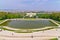 Super wide angle cityscape view of Vienna from Gloriette at Schoenbrunn palace