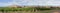 Super wide panorama of Marlborough Sauvignon Blanc Vines and hills