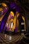 Super wide view inside of illuminated saint Stephen\'s cathedral at downtown of Vienna