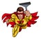 Super Window Cleaner Superhero Holding Squeegee