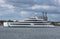 Super yacht leaving the Port of Southampton.