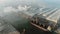 Superb aerial view of a European port.