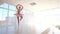 Superb female ballet dancer in pink tutu practicing and smiling