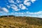 superb landscape of seven wind generators on top of the mountain of Serra da LousÃ£, Portugal.