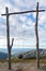 superb landscape of the Trevim swing on top of the mountain in the Serra da LousÃ£, Portugal.