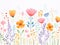 Superb Watercolor Illustration of a Spring Floral Background AI Generated
